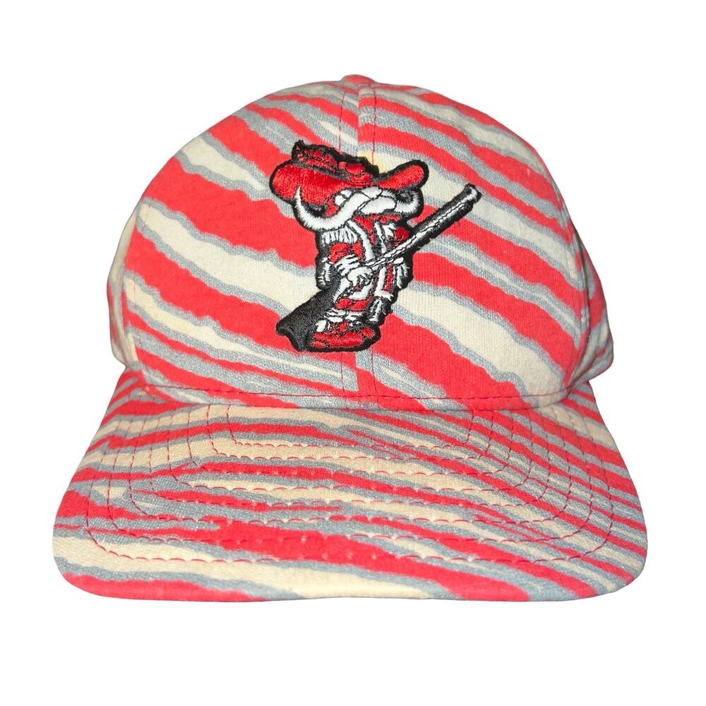 Vintage 90s UNLV Runnin Rebels University Nevada Las Vegas Zubaz Zebra Red Hat